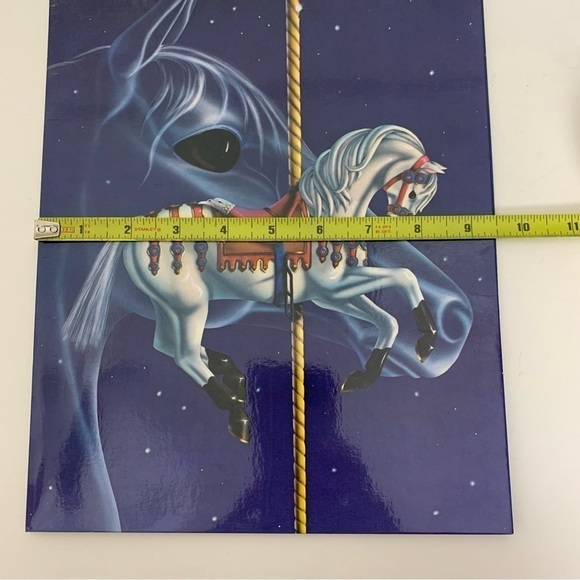 Vintage Mead Folder And Notebook Set 1985 Little Contessa Carousel White Horse - Picture 6 of 14
